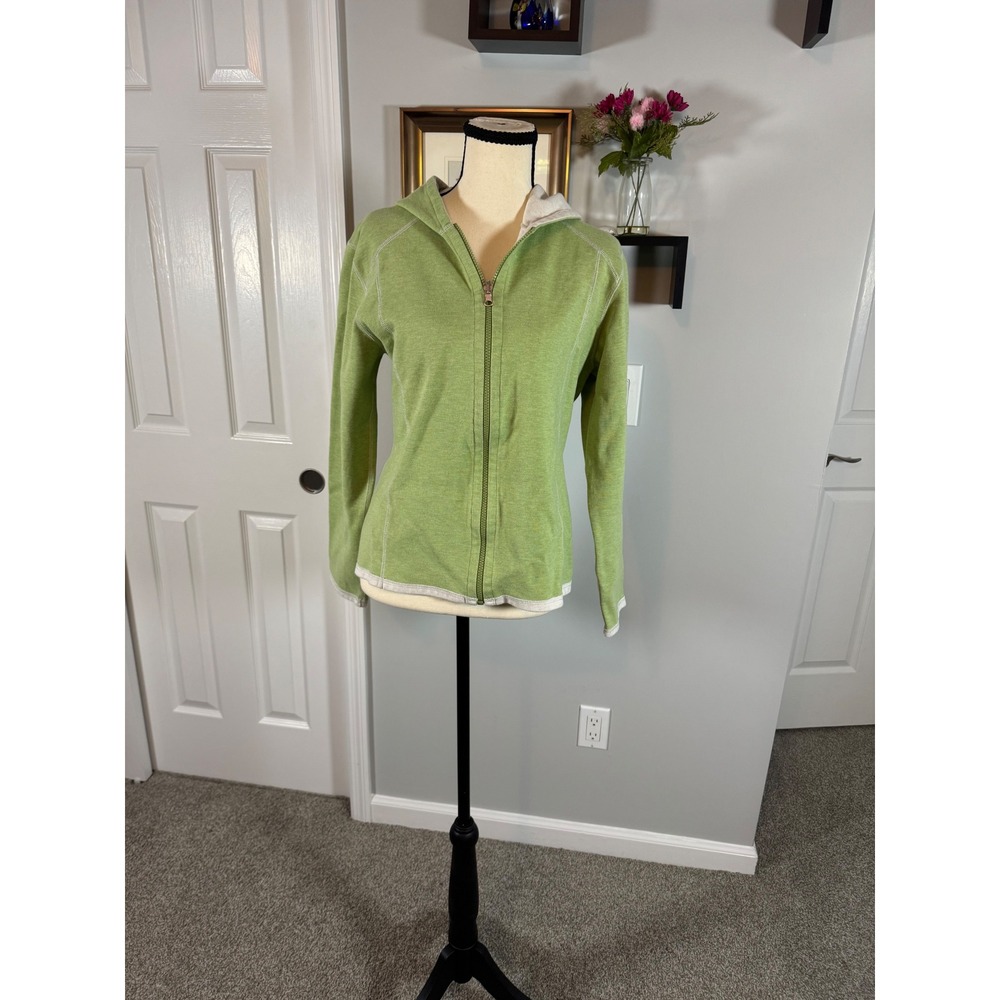 Pendleton Womens Lime Green Full Zip Hoodie Sweatshirt Size M Cotton Blend